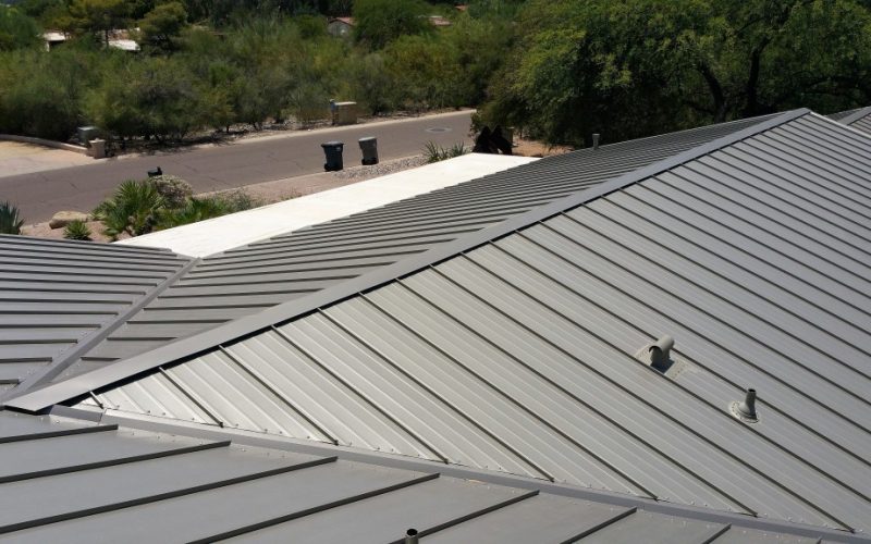 A standing seam roof in Manhattan